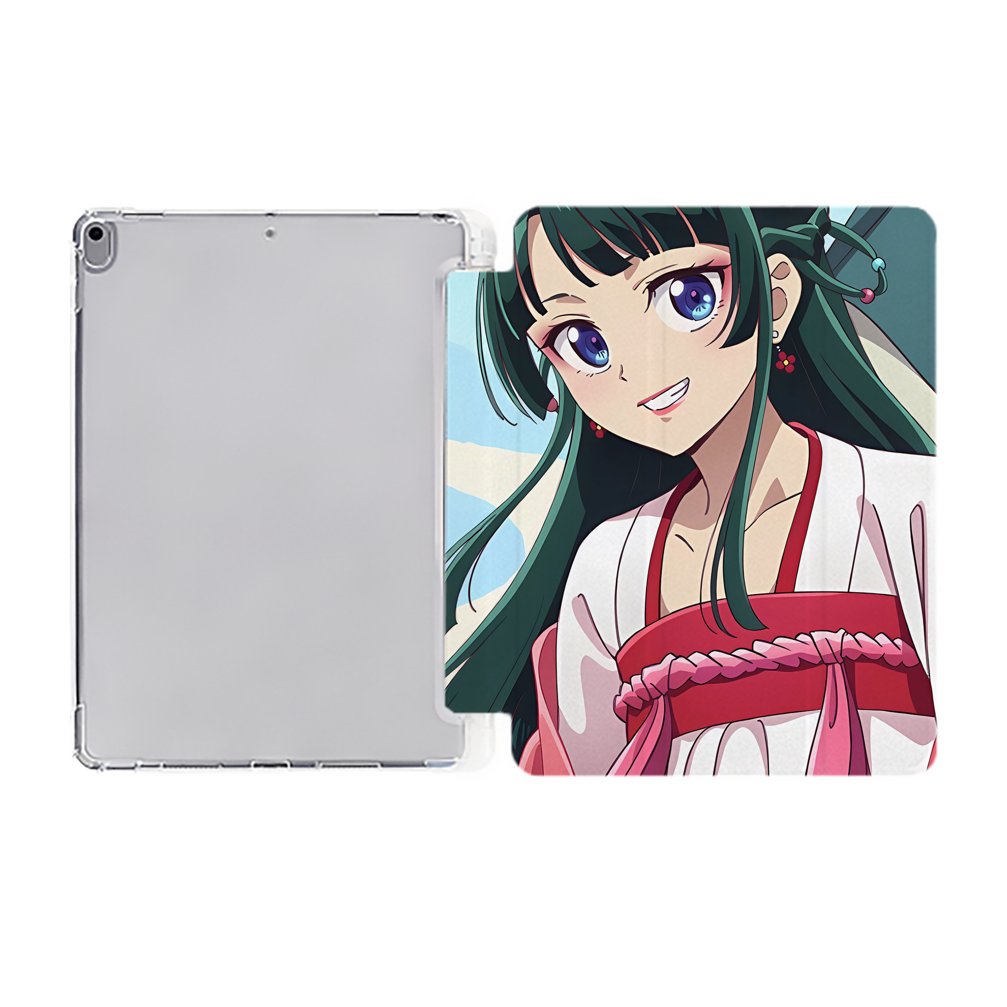 （画像用） 薬屋のひとりごと The Apothecary Diaries IPad ケース ペン収納付き 三つ折りスタンド PUレザー×シリコン 対応機種9.5/10.5/10.9インチ